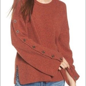 Madewell button sleeve sweater